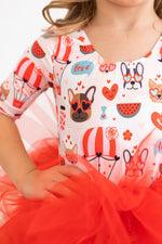 Puppy Love 3/4 Sleeve Tutu Leotard - Image 2