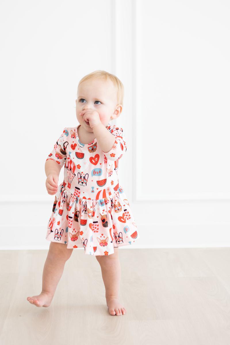Puppy Love 3/4 Sleeve Twirl Bodysuit - Image 4