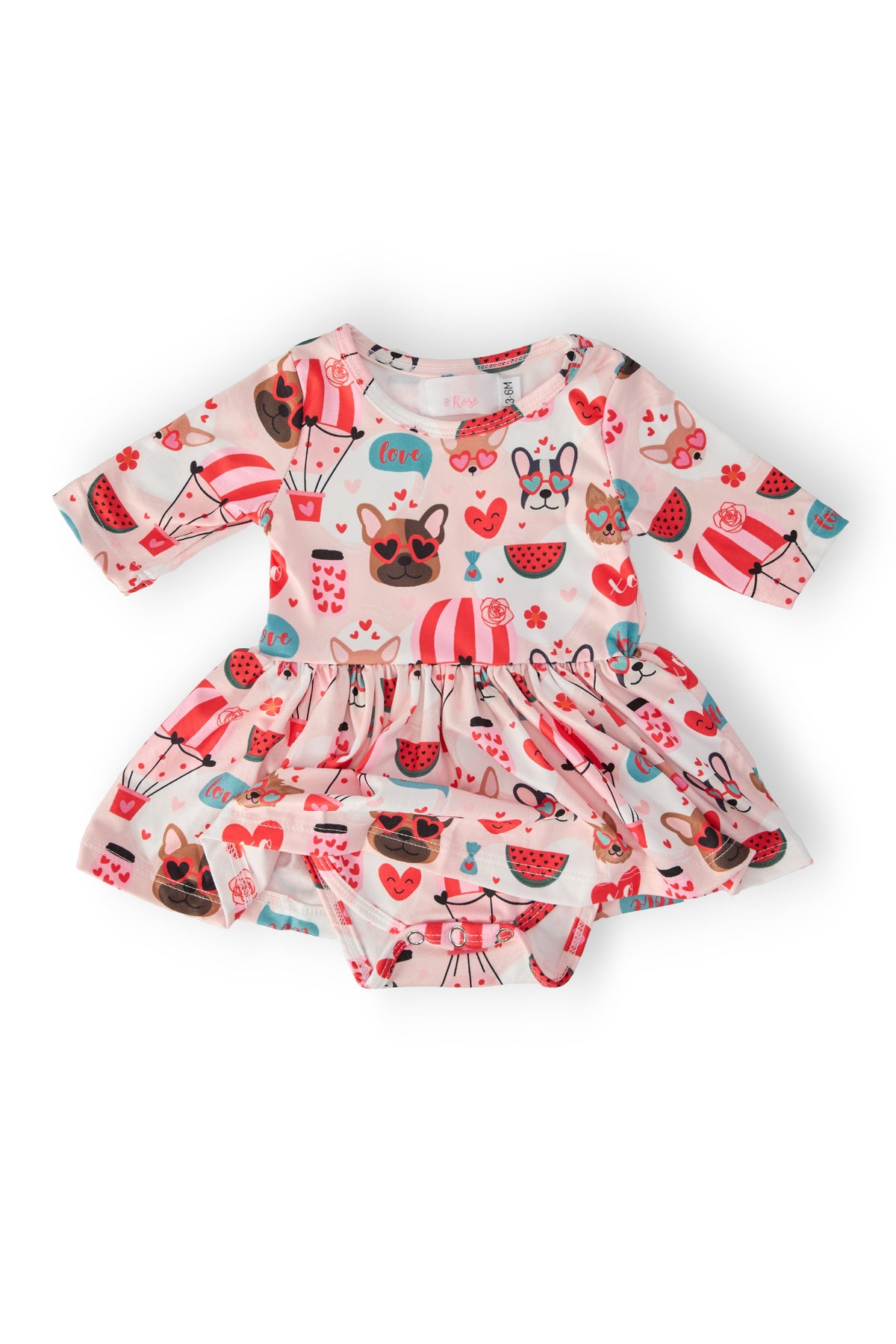 Puppy Love 3/4 Sleeve Twirl Bodysuit - Image 5