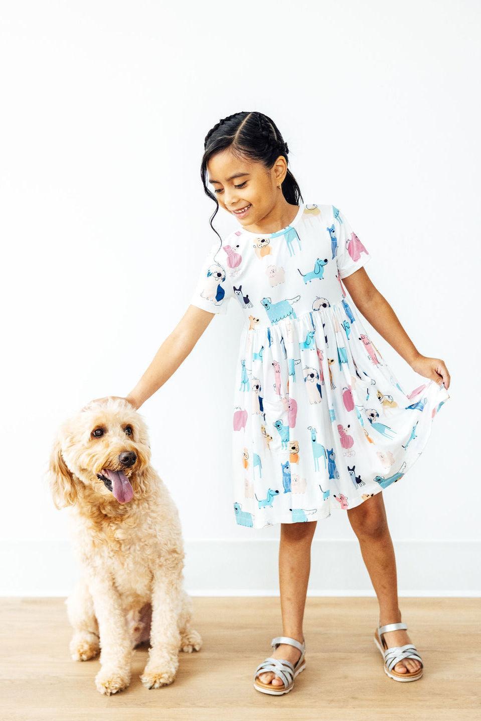 Puppy Pals S/S Pocket Twirl Dress - Image 7