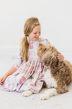 Puppy Party 3/4 Sleeve Pocket Twirl Dress - Image 9