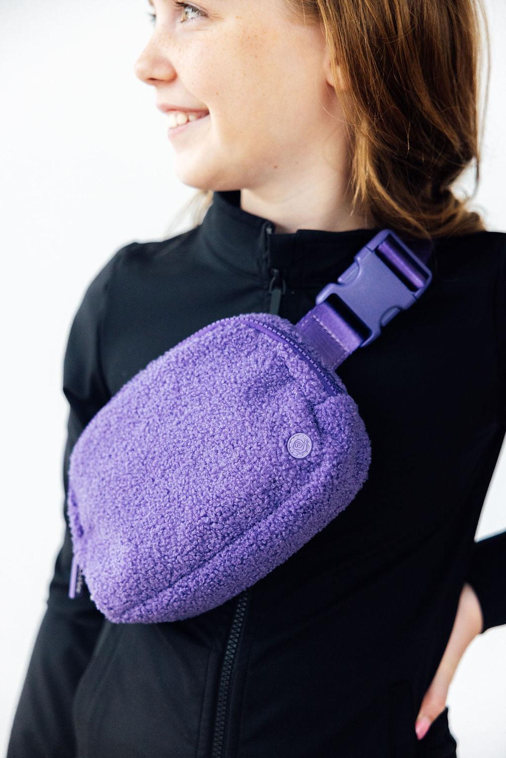 Purple Fleece Belt Bag - Image 2