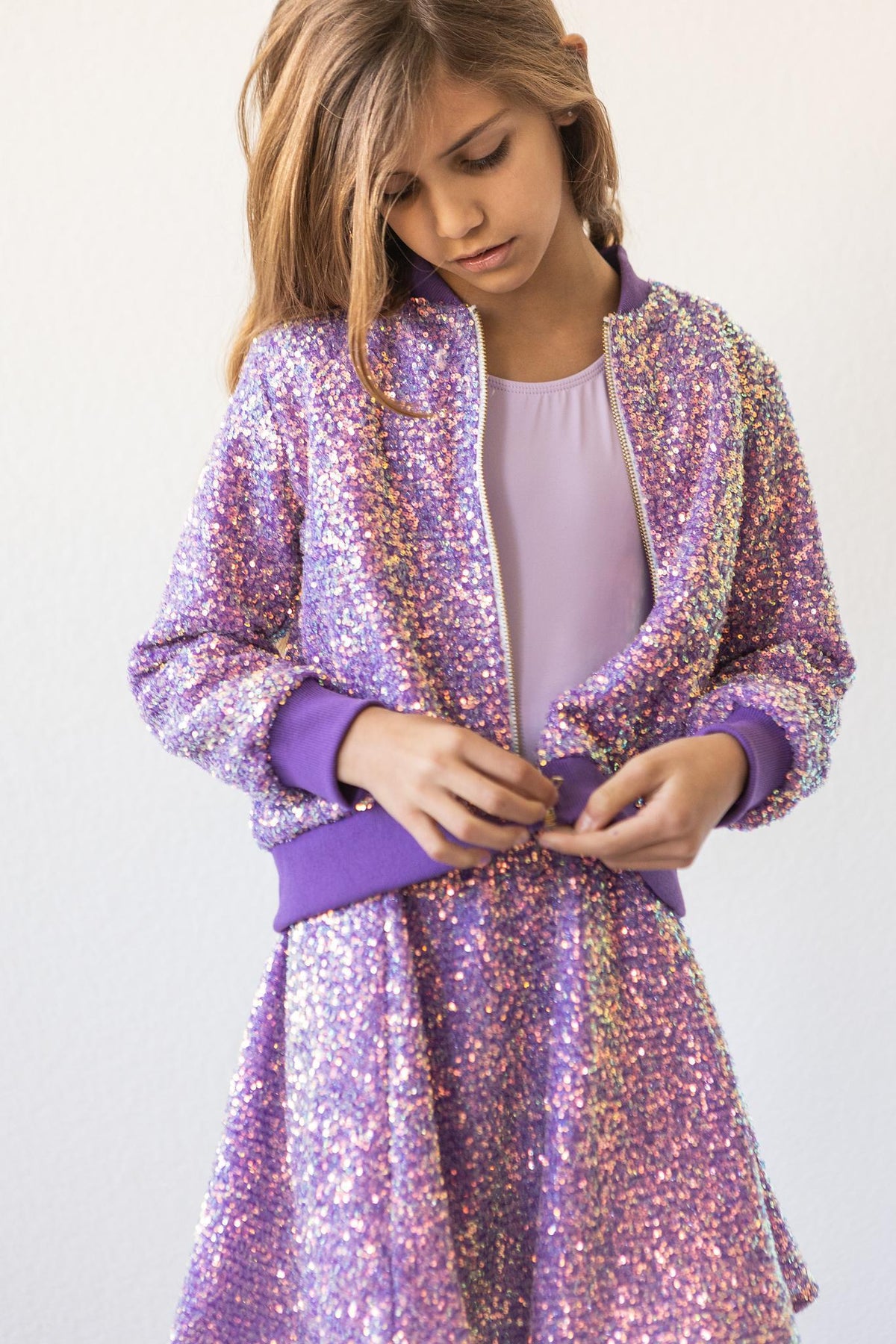 Purple Sequin Twirl Skort - Image 2