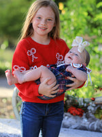 Rylee Faith Designs - Mom and Me Winter Christmas Red "merry" Pullover Sweater - alternate view 7