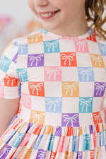 Rainbow Ribbons S/S Pocket Twirl Dress - Image 2