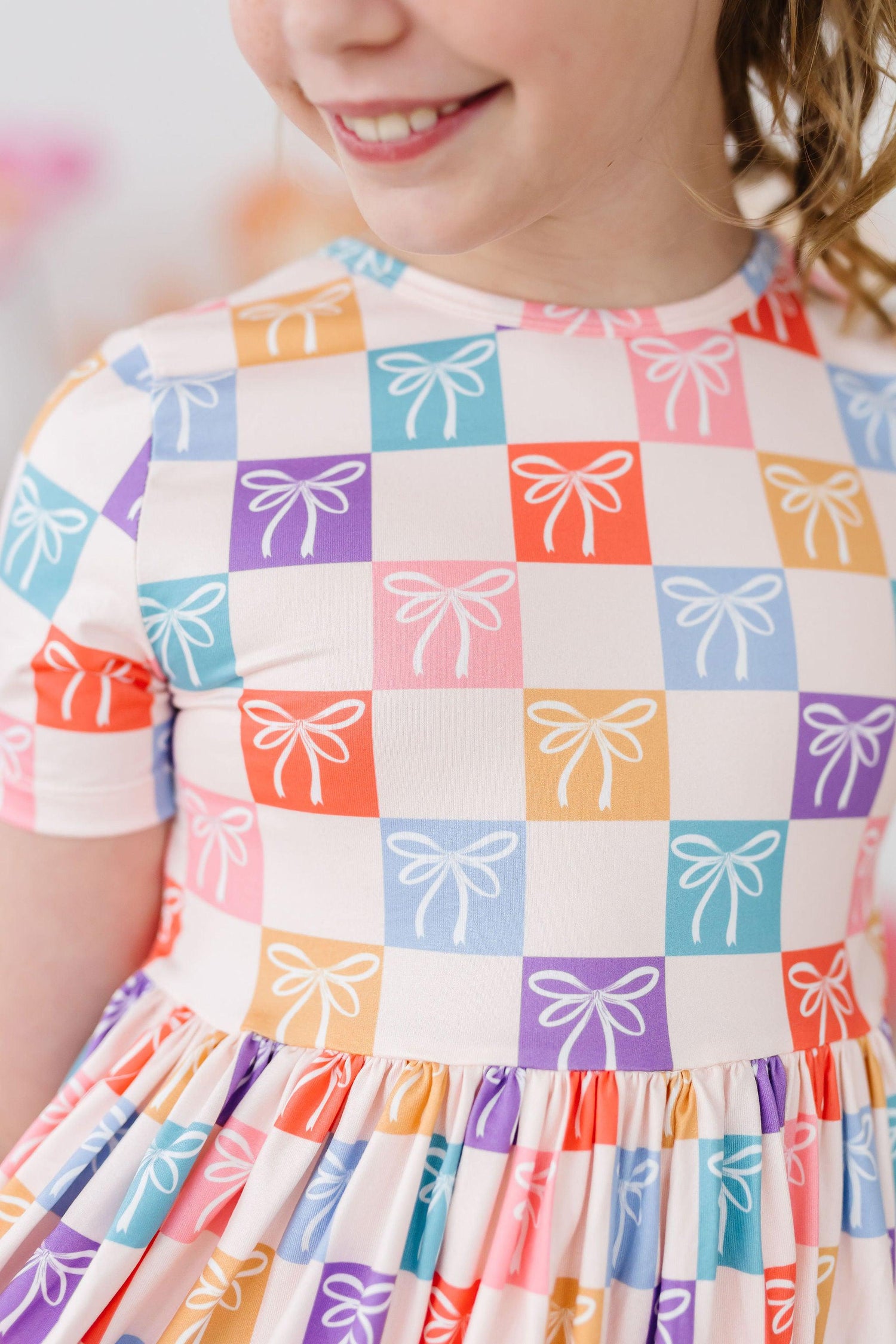 Rainbow Ribbons S/S Pocket Twirl Dress - Image 2