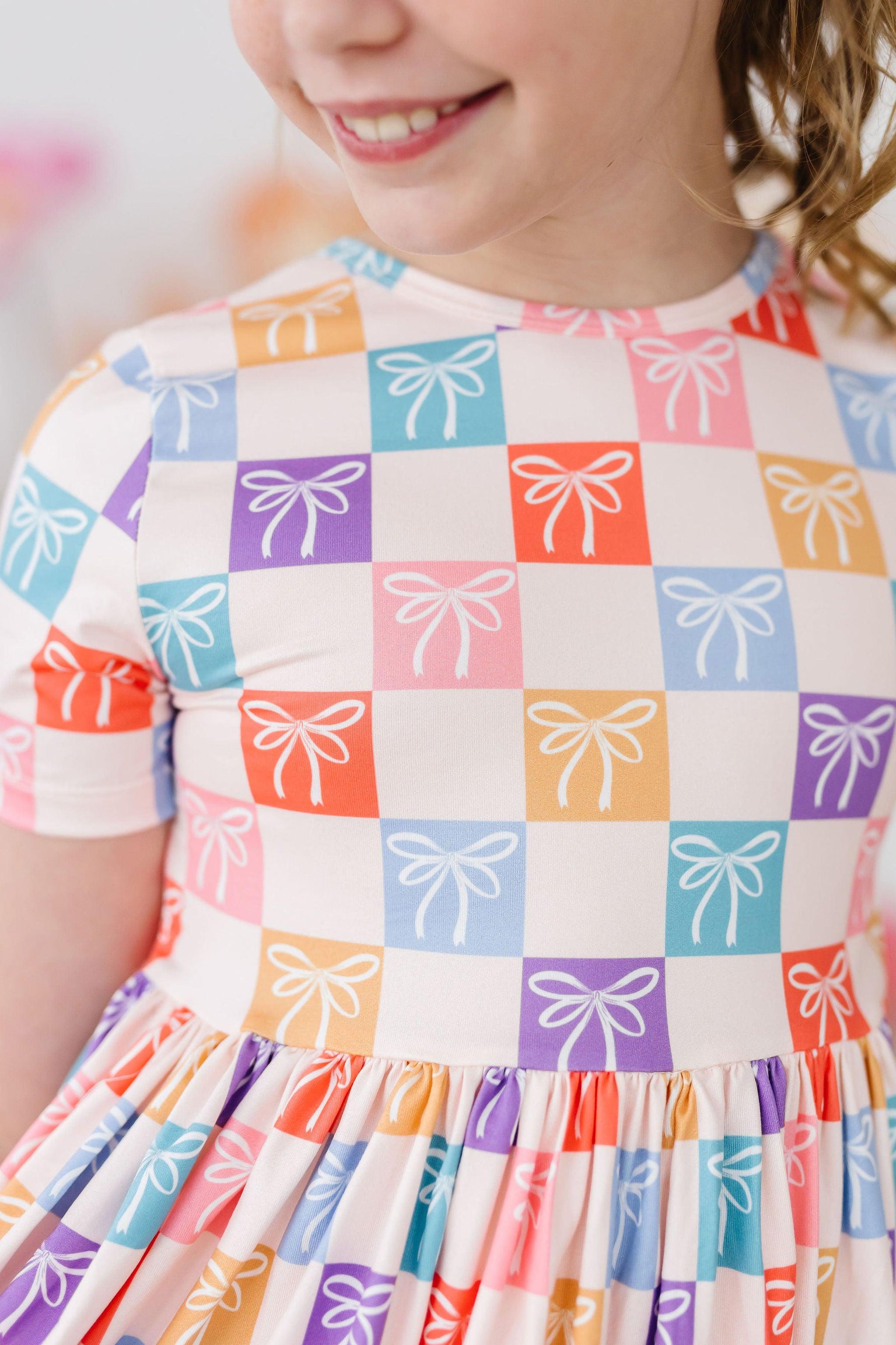 Rainbow Ribbons S/S Pocket Twirl Dress - Image 2