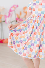 Rainbow Ribbons S/S Pocket Twirl Dress - Image 3