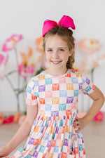 Rainbow Ribbons S/S Pocket Twirl Dress - Image 5