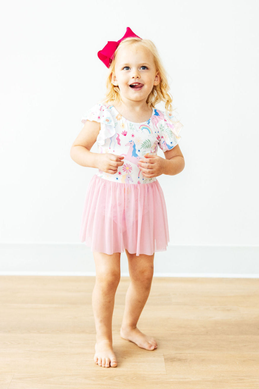 Rainbow Vibes S/S Twirl Leotard - Image 3