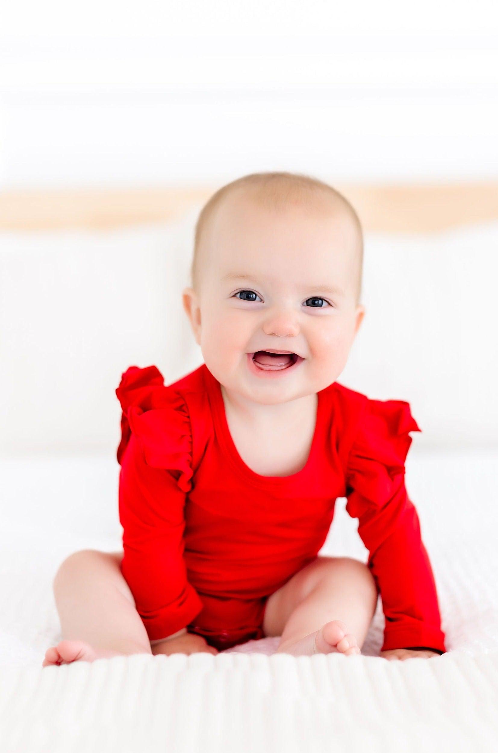 Red L/S Flutter Bodysuit - Image 2