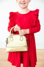 Red L/S Ruffle Twirl Dress - Image 5
