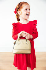 Red L/S Ruffle Twirl Dress - Image 6
