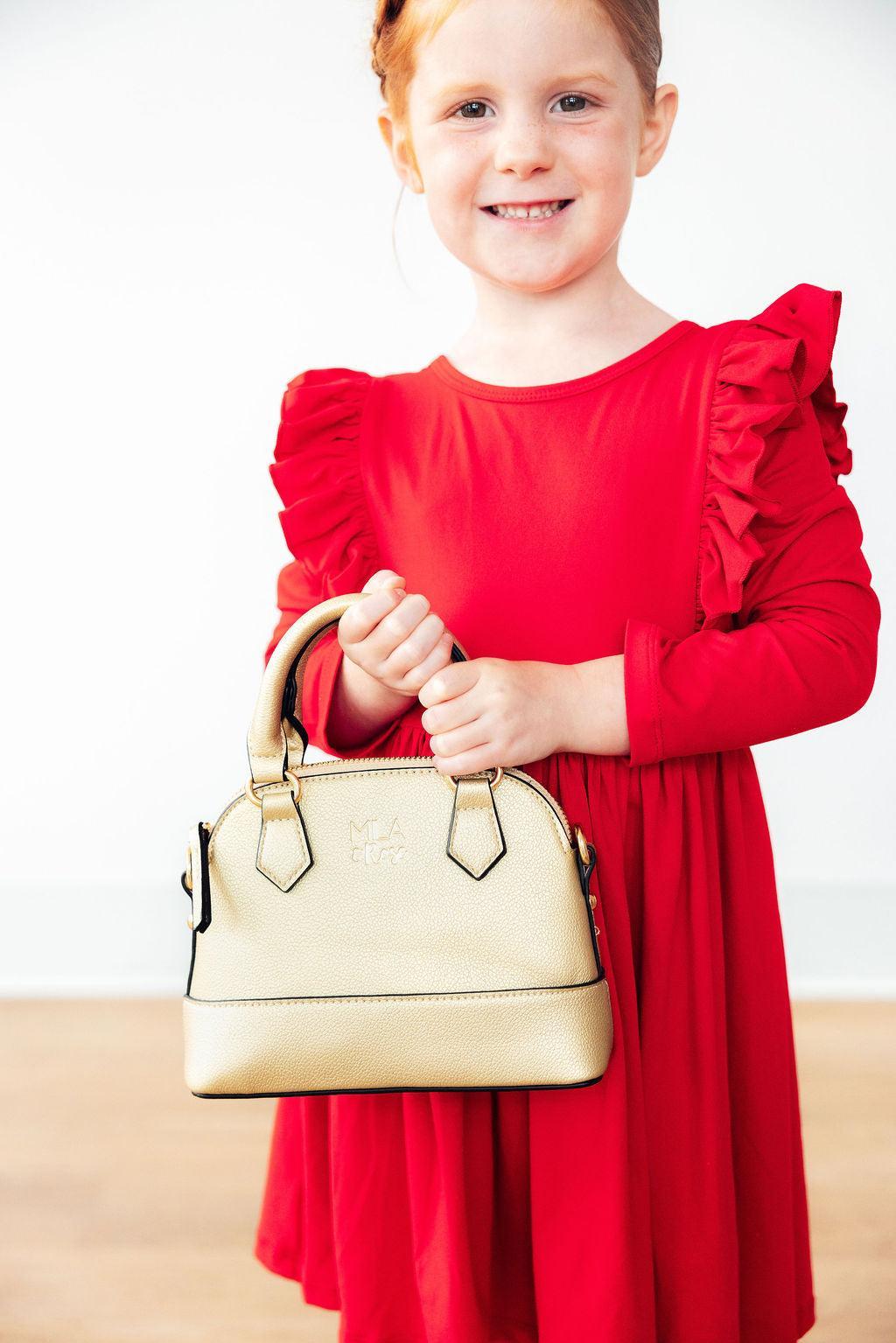 Red L/S Ruffle Twirl Dress - Image 8