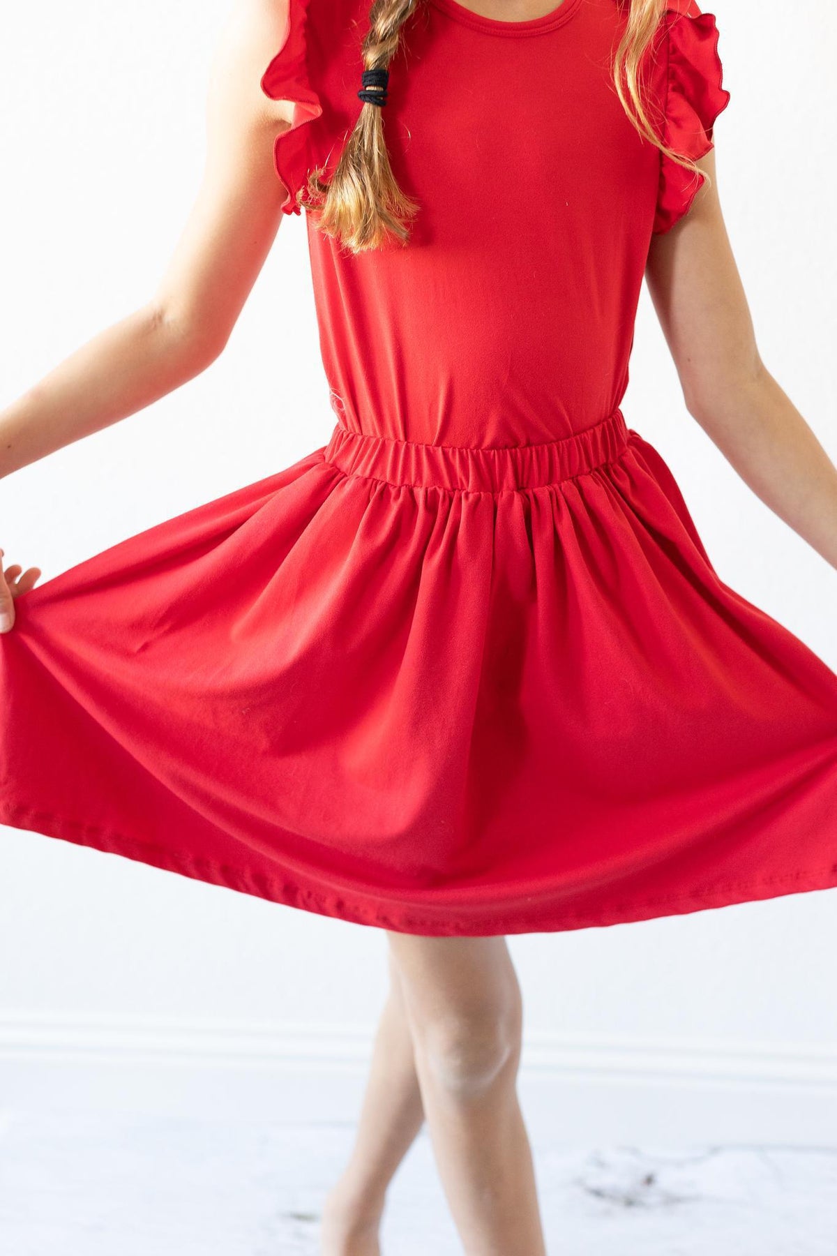 Red S/S Ruffle Tee - Image 2