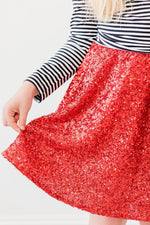 Red Sequin Twirl Skort - Image 5