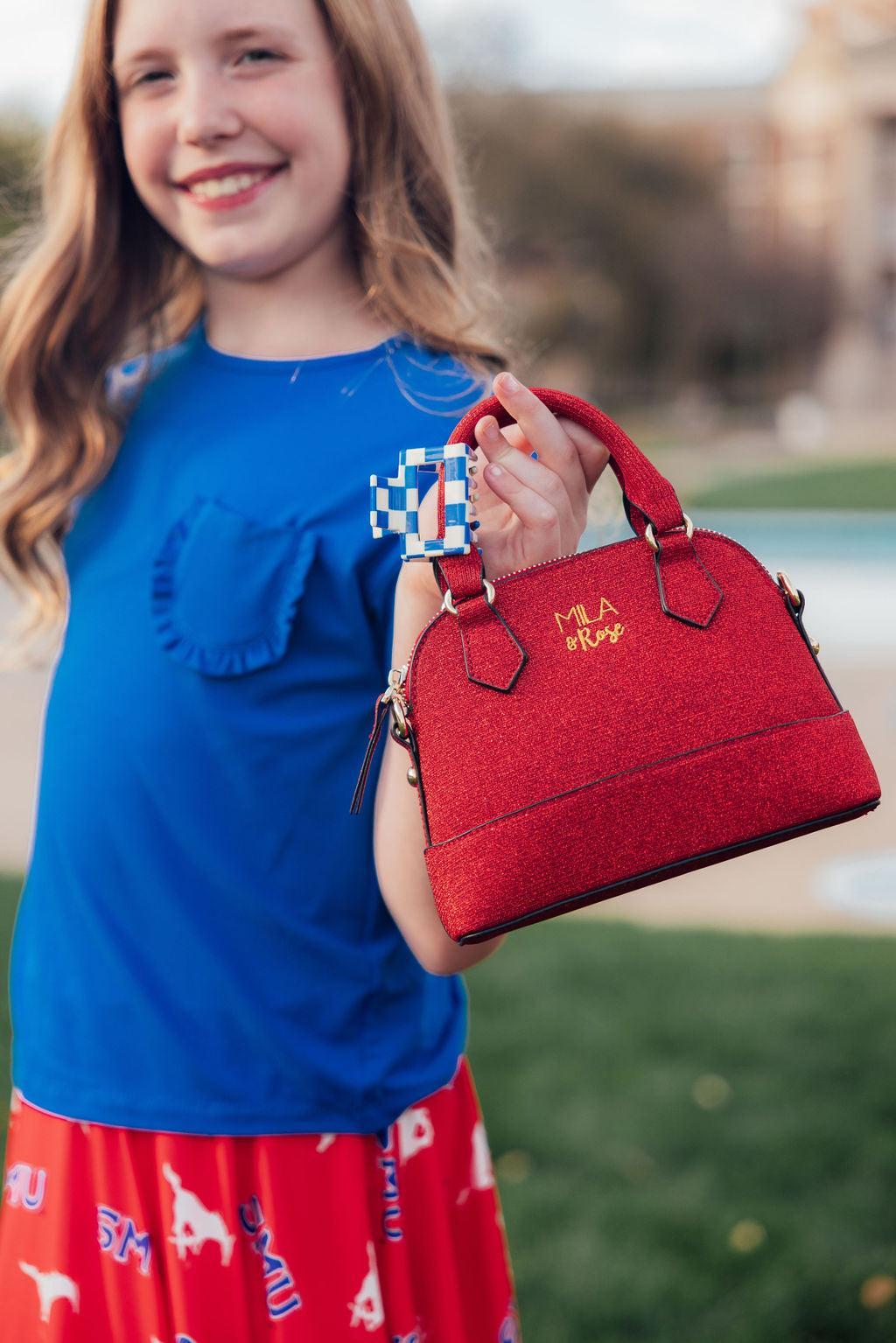 Red Shimmer Girl's Crossbody Purse - Image 3