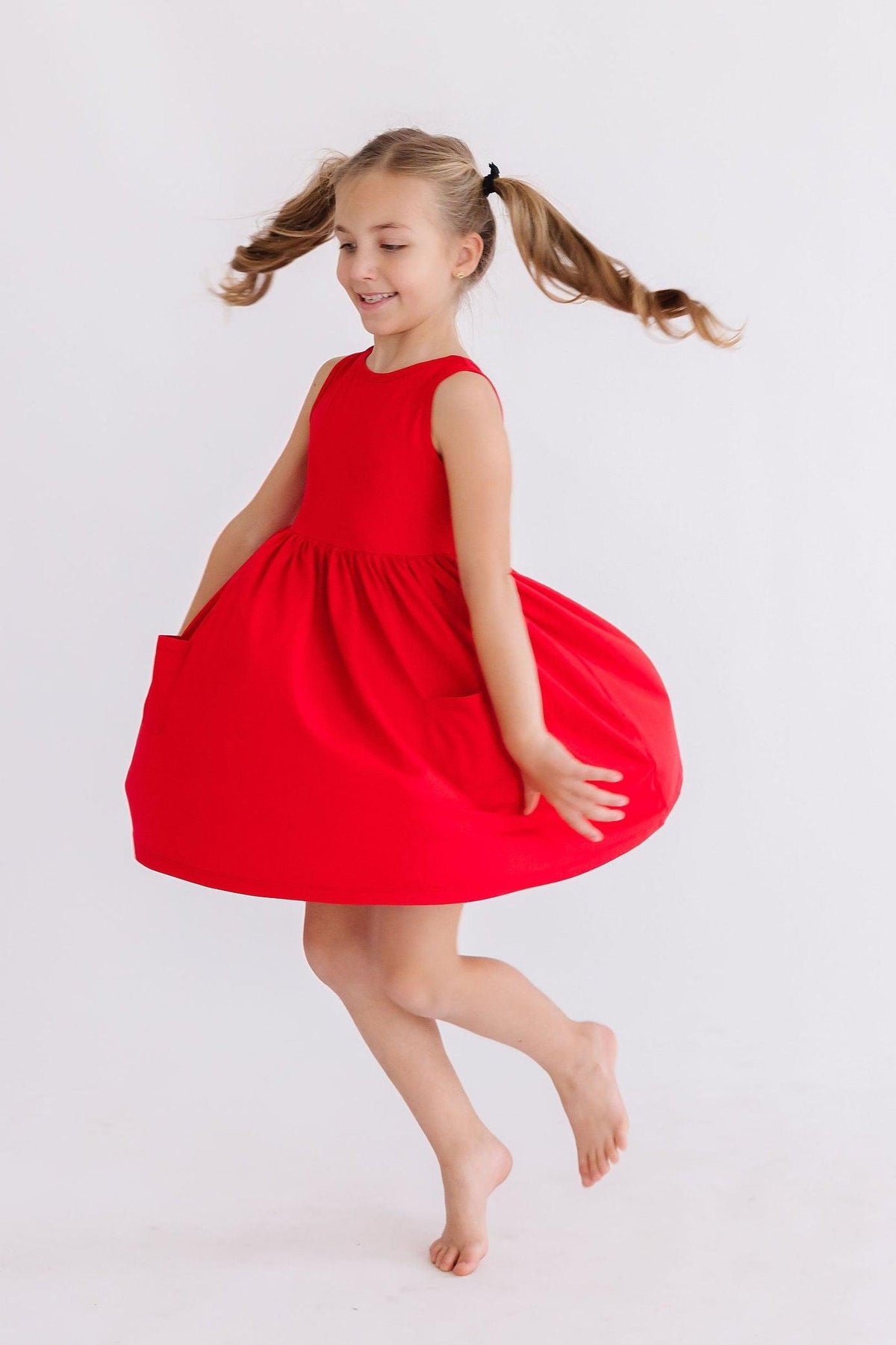 Red Tank Pocket Twirl Dress - Image 2
