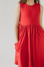 Red Tank Pocket Twirl Dress - Image 4