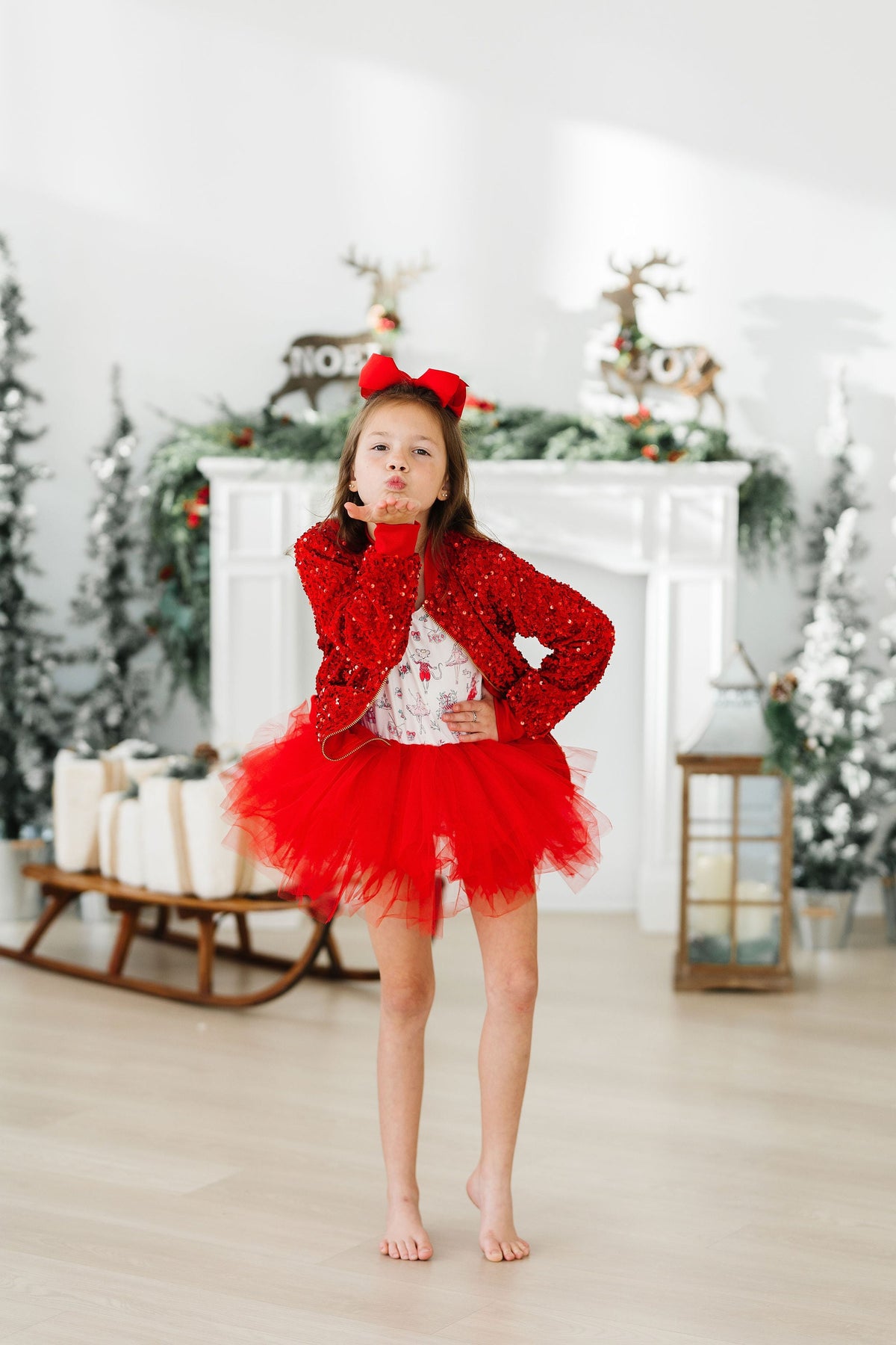 Red Velvet Sequin Jacket - Image 8