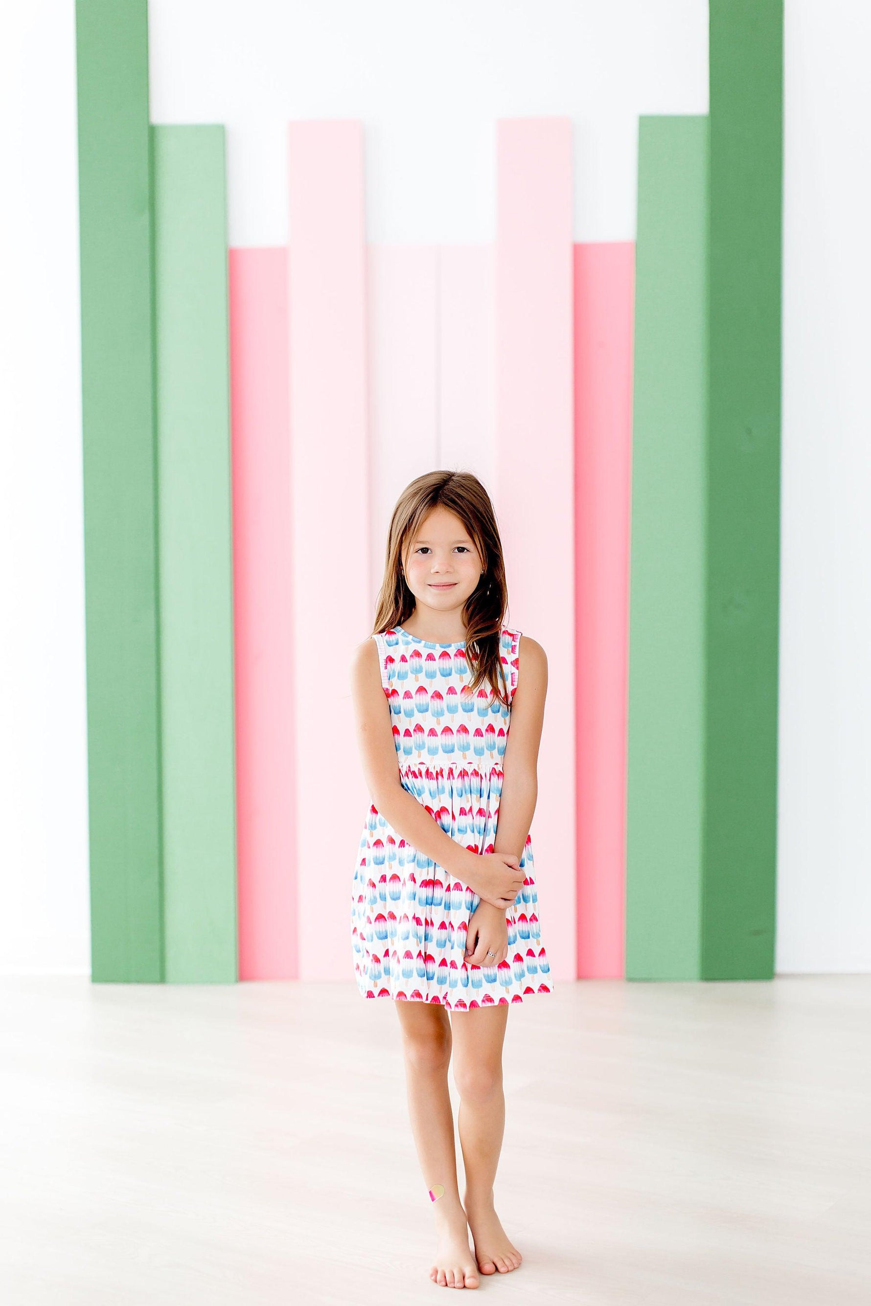 Red, White & Cute Tank Twirl Dress - Image 3