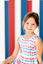 Red, White & Cute Tank Twirl Dress - Image 5
