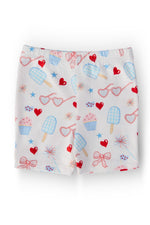 Red, White & Sweet Twirl Shorts