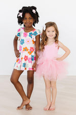 Retro Floral S/S Twirl Leotard - Image 2