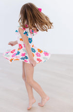 Retro Floral S/S Twirl Leotard - Image 4