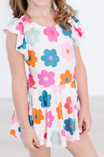 Retro Floral S/S Twirl Leotard - Image 5