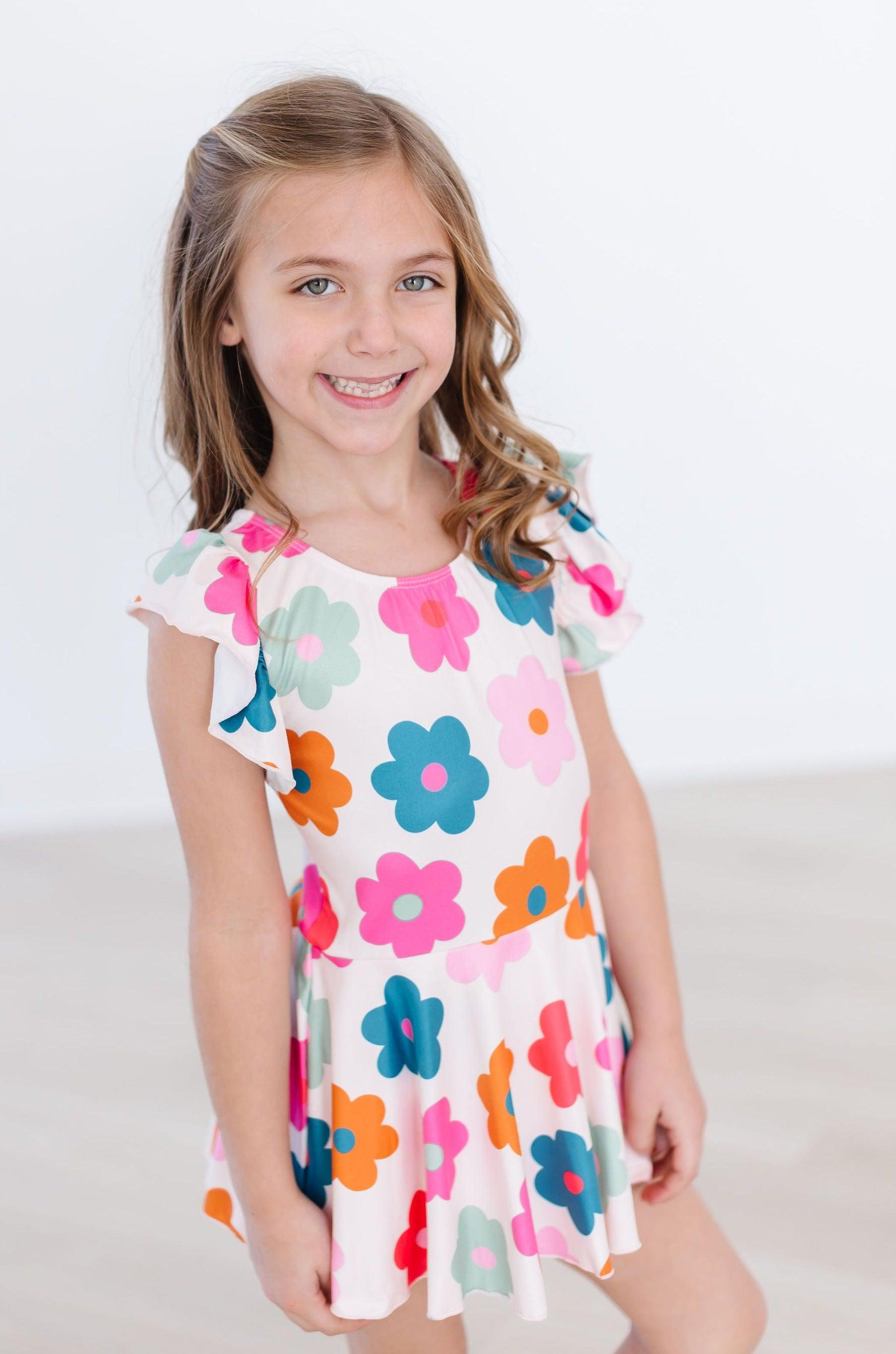 Retro Floral S/S Twirl Leotard - Image 7