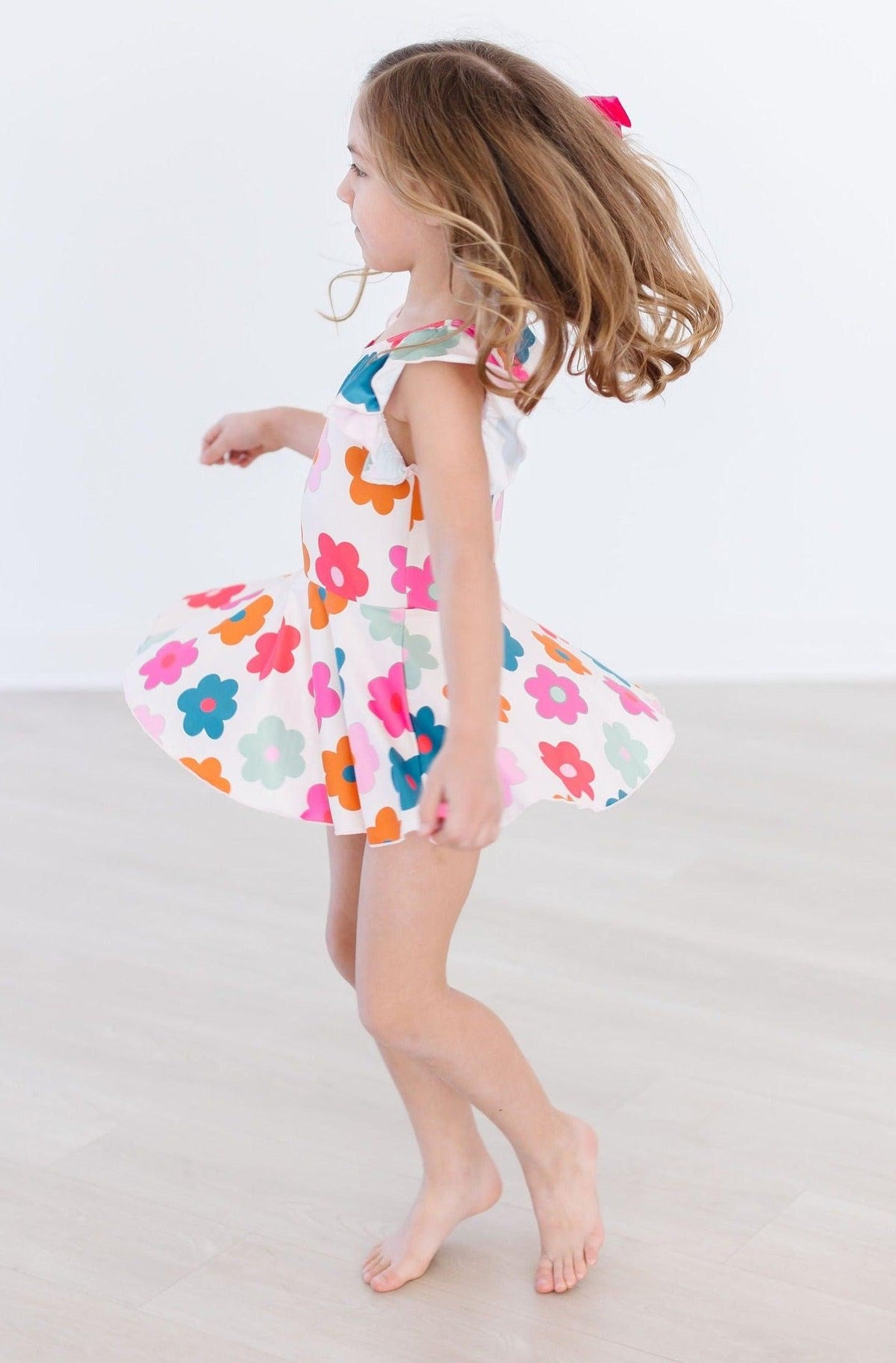Retro Floral S/S Twirl Leotard - Image 8