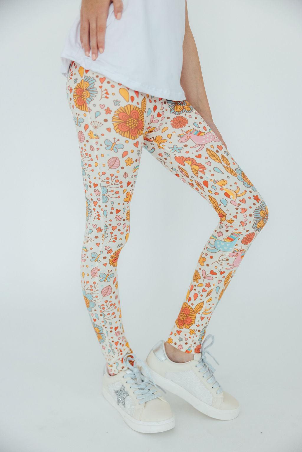 Retro Unicorns Leggings - Image 3
