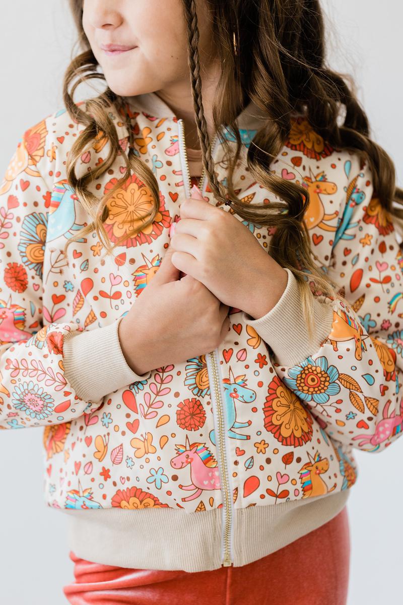 Retro Unicorns Satin Jacket - Image 6
