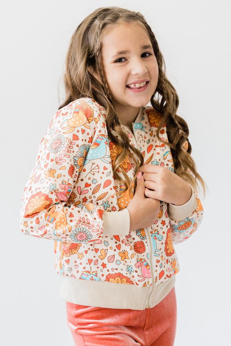 Retro Unicorns Satin Jacket - Image 7