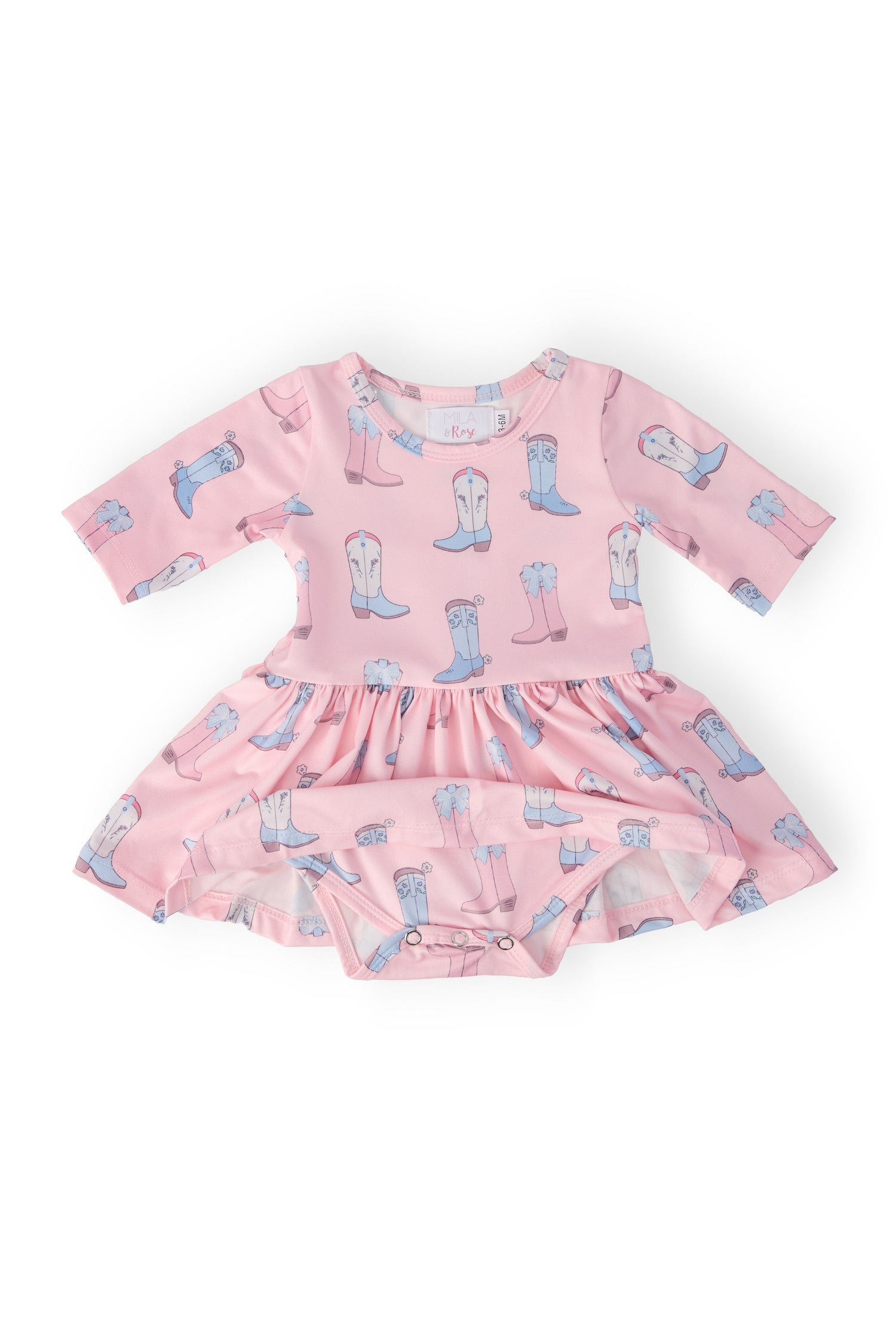 Ribbons & Rodeos 3/4 Sleeve Twirl Bodysuit - Image 2