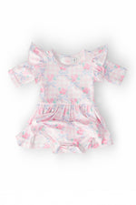 Ribbons & Roses 3/4 Sleeve Flutter Twirl Bodysuit - Image 2