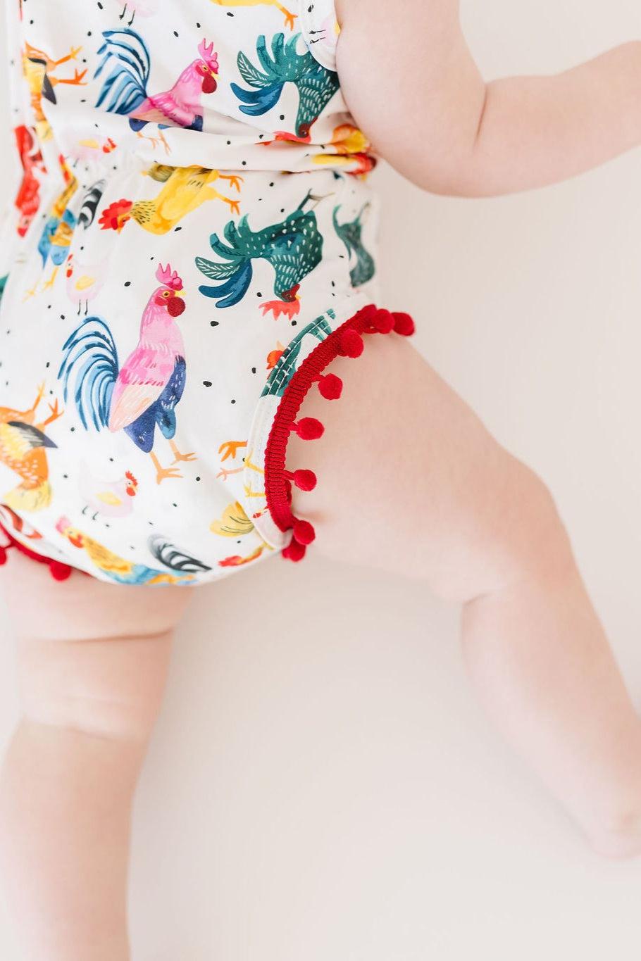 Rooster Pom Pom Romper - Image 2