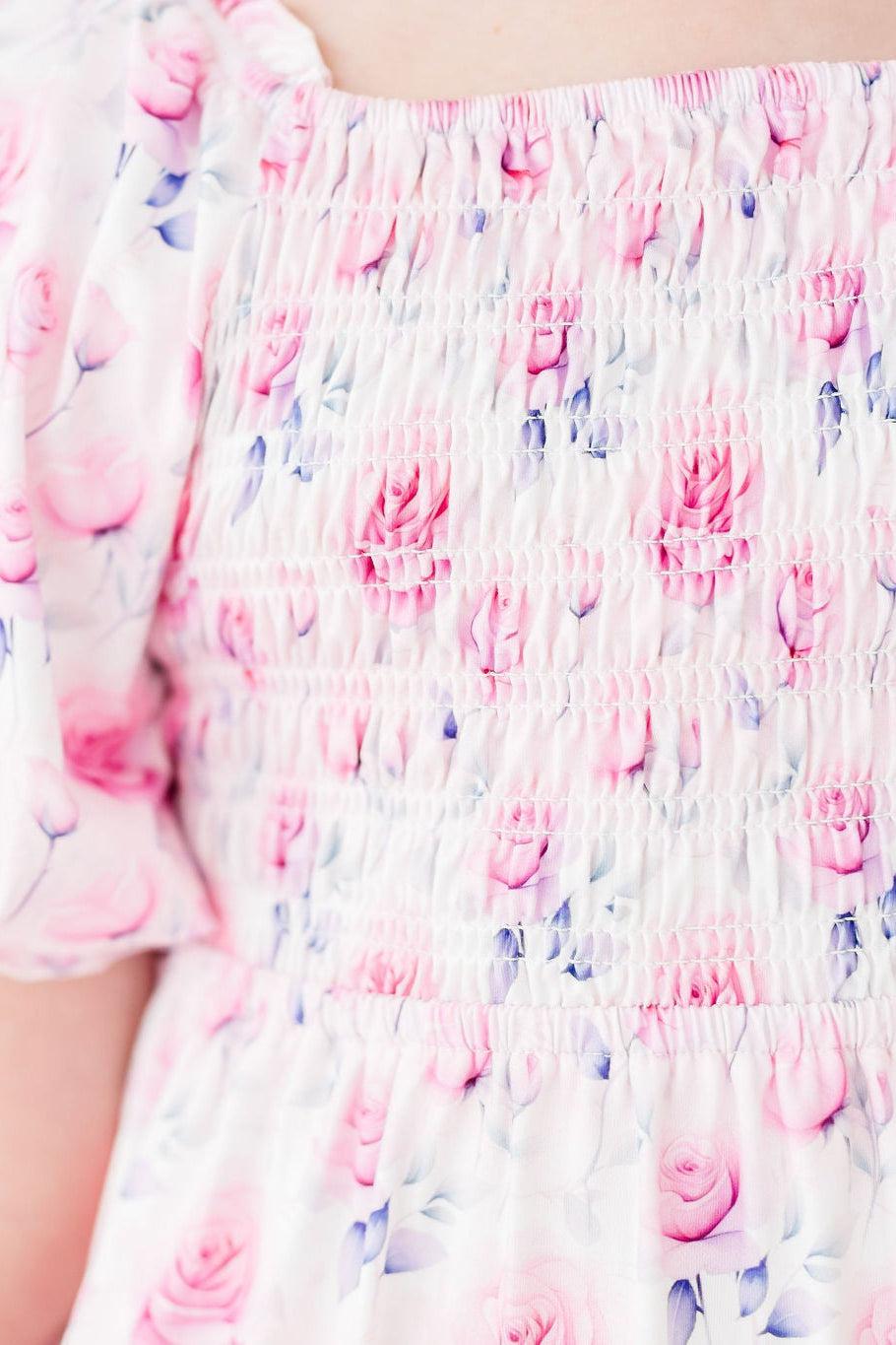 Rose Garden Smocked Ruffle Dress - Image 3