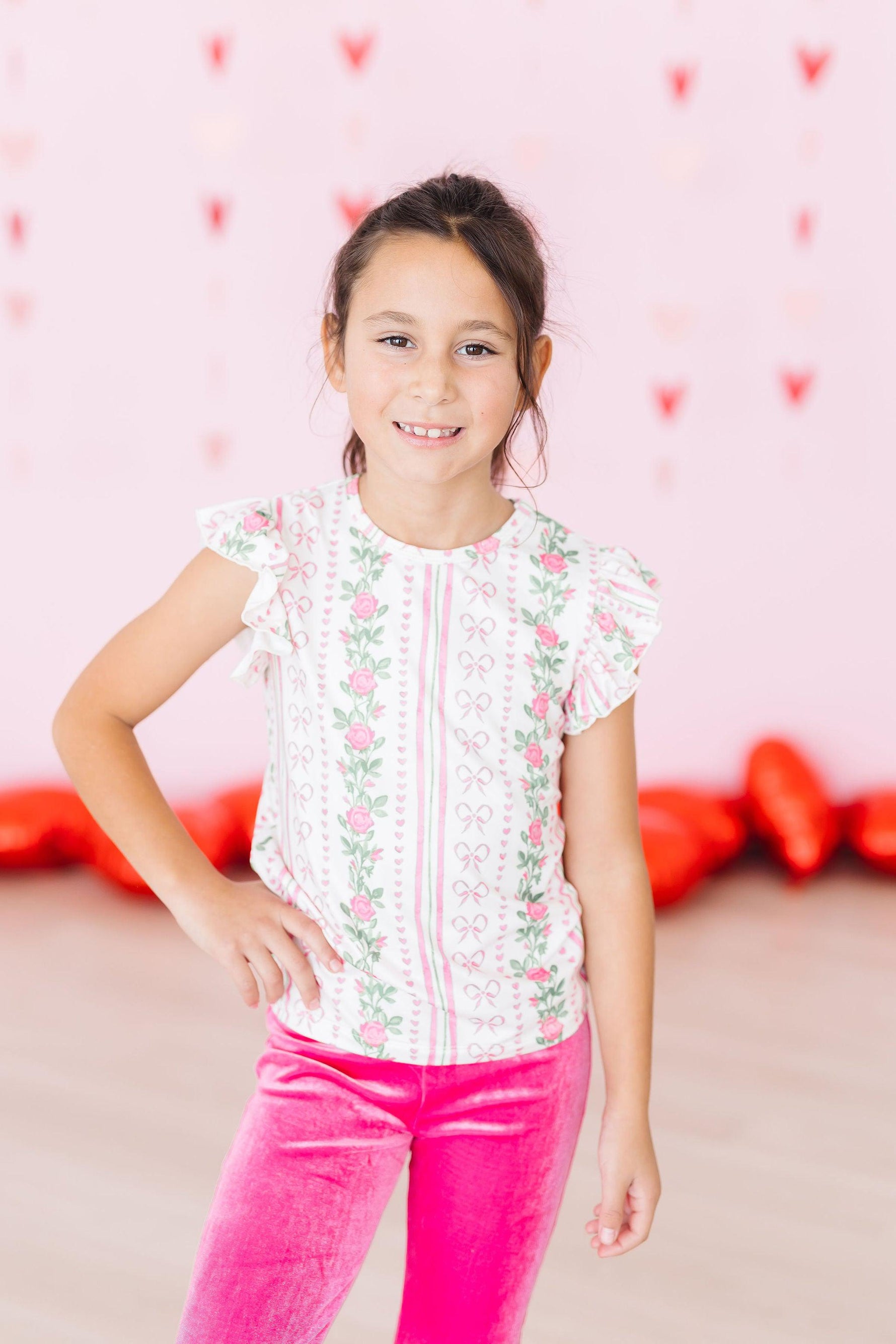 Rosebud Bows S/S Ruffle Tee - Image 4