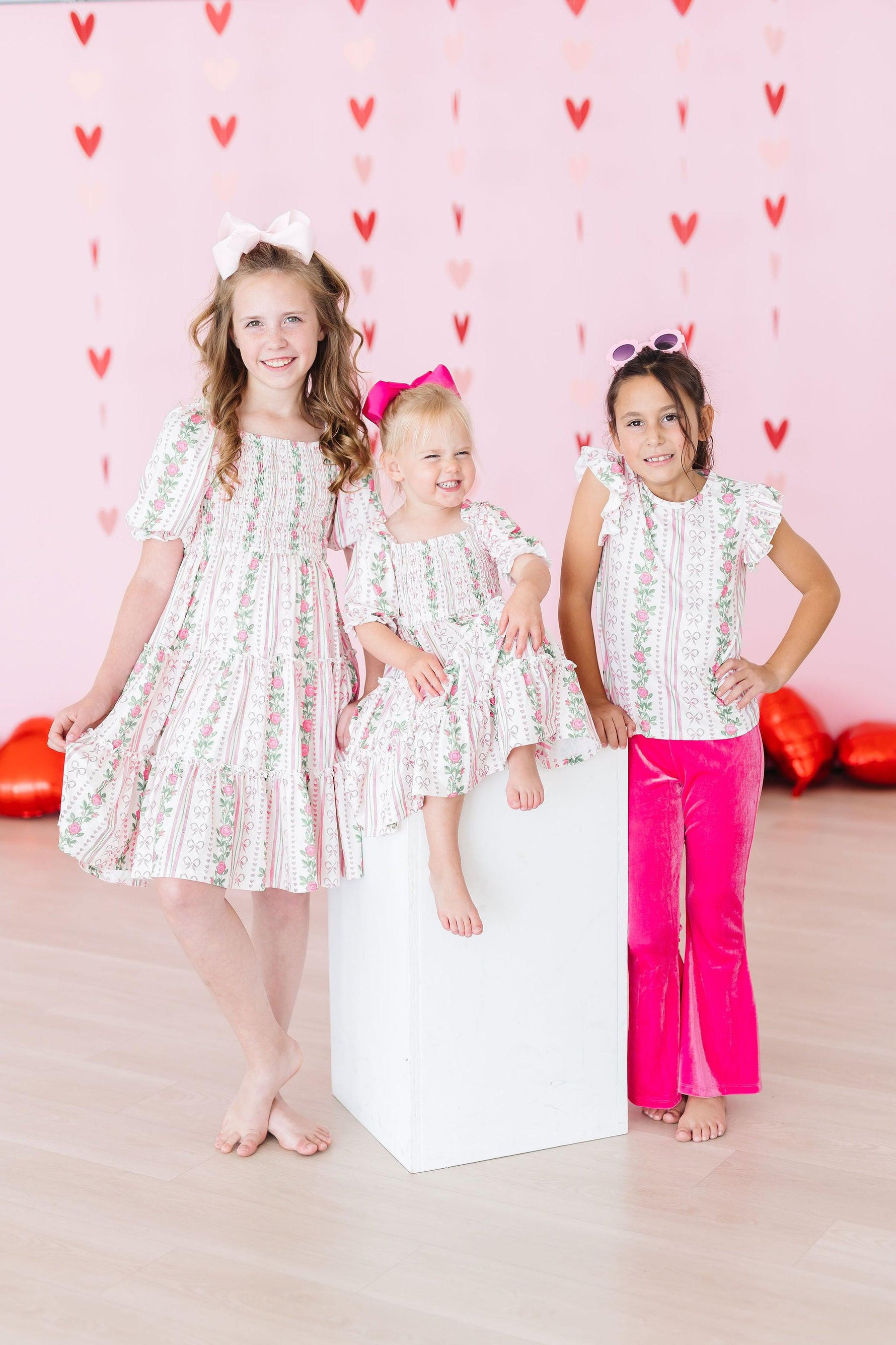 Rosebud Bows Smocked Ruffle Dress - Image 9