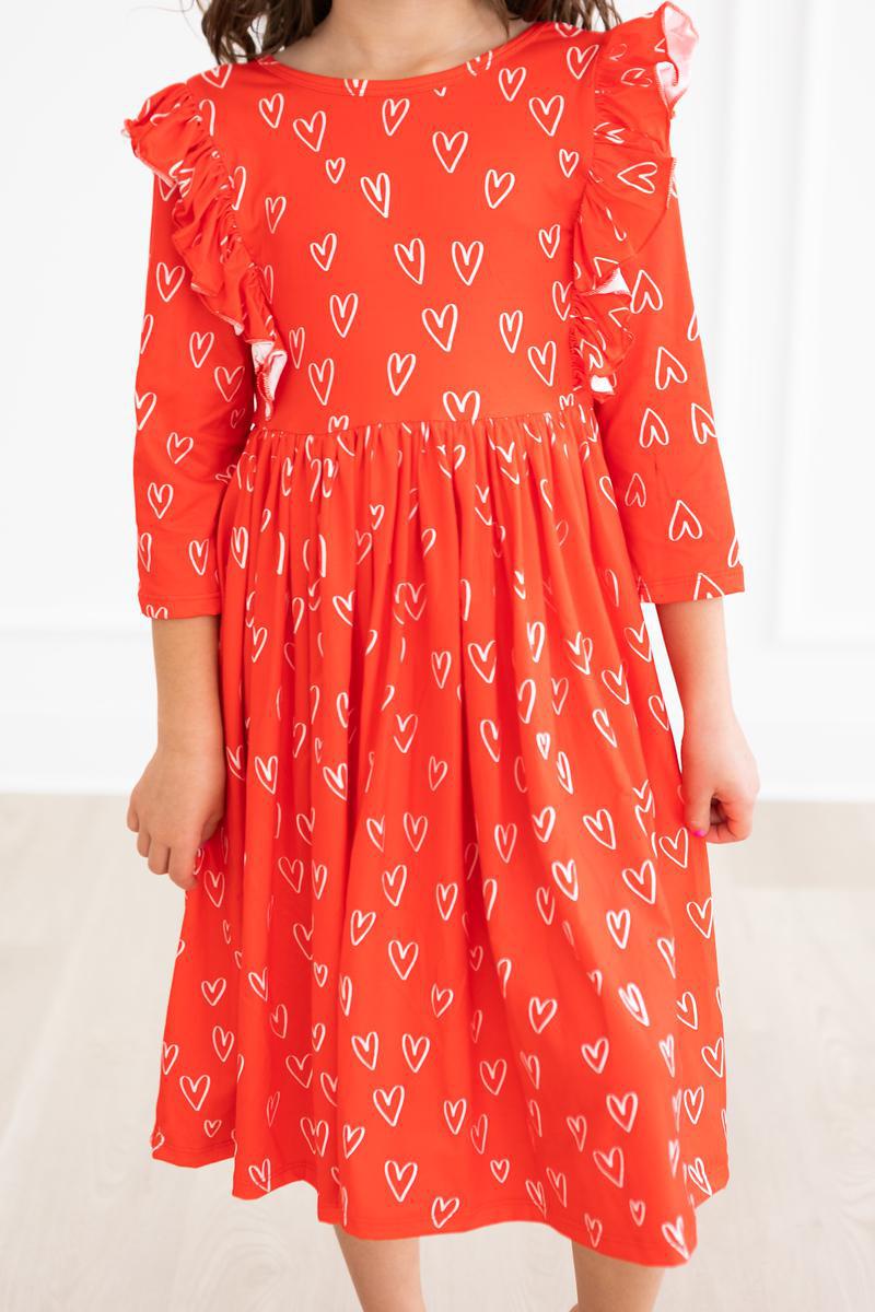Roses are Red Ruffle Twirl Dress - Image 3