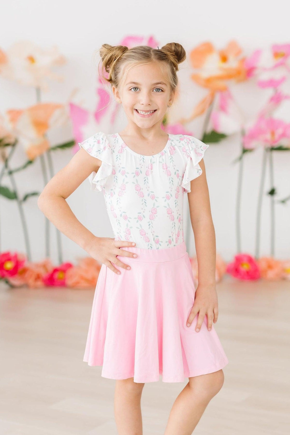 Rosie Posie S/S Flutter Sleeve Leotard - Image 3