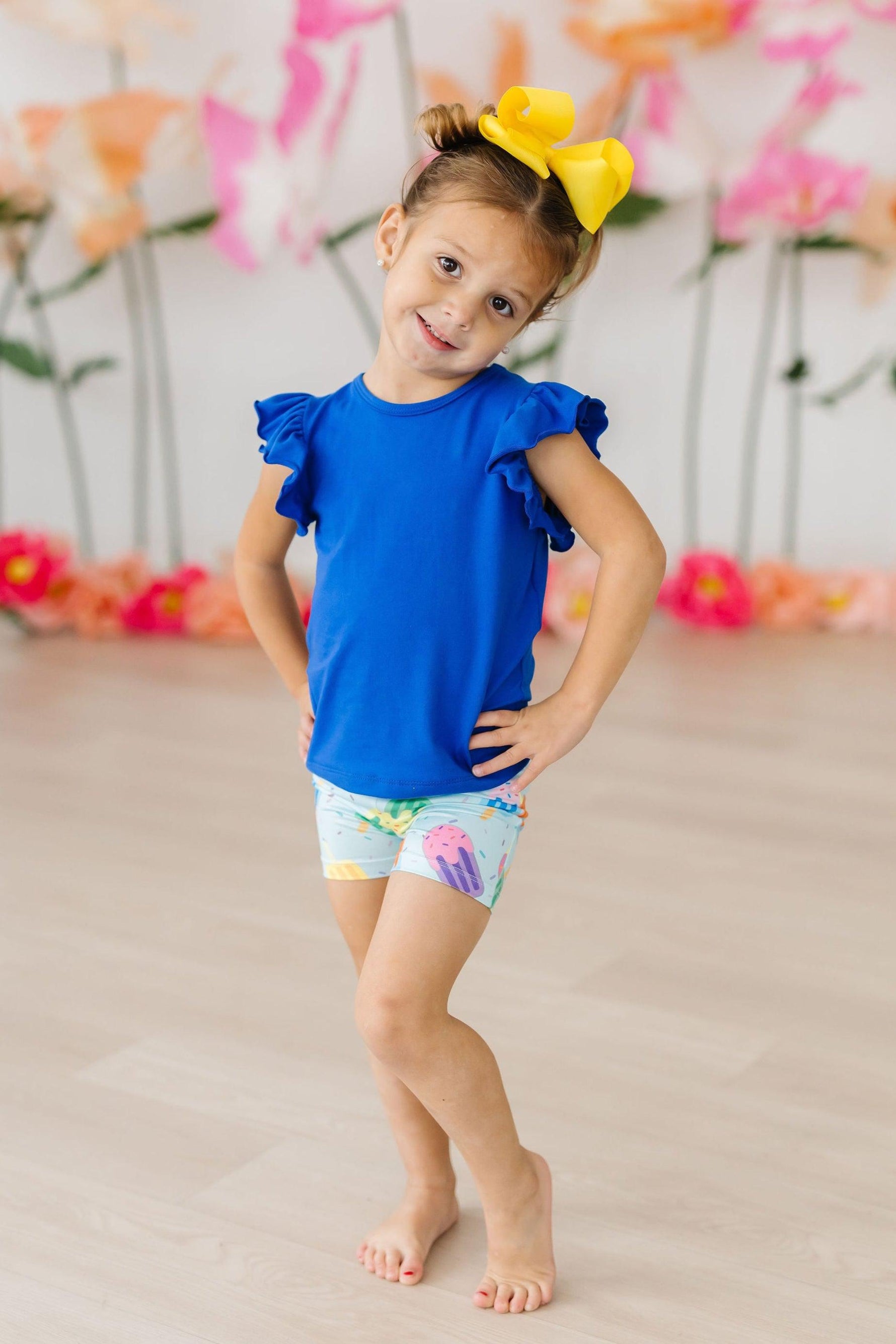 Royal Blue S/S Ruffle Tee - Image 2