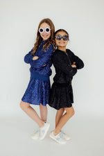 Royal Blue Sequin Twirl Skort - Image 3