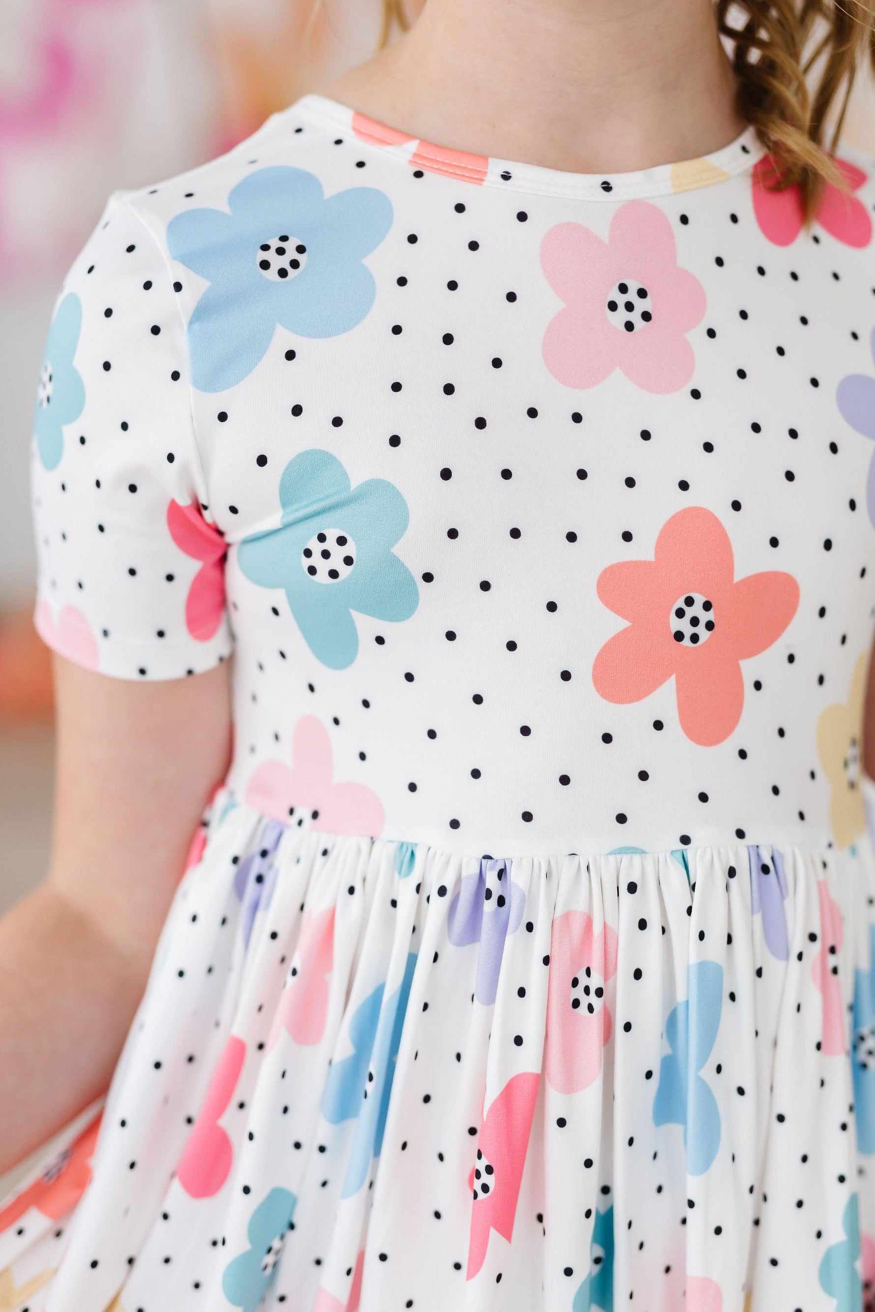 Dots & Daisies S/S Pocket Twirl Dress - Image 2