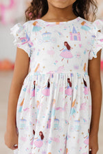 Fairy Princess Flutter Sleeve Twirl Dress - Image 2