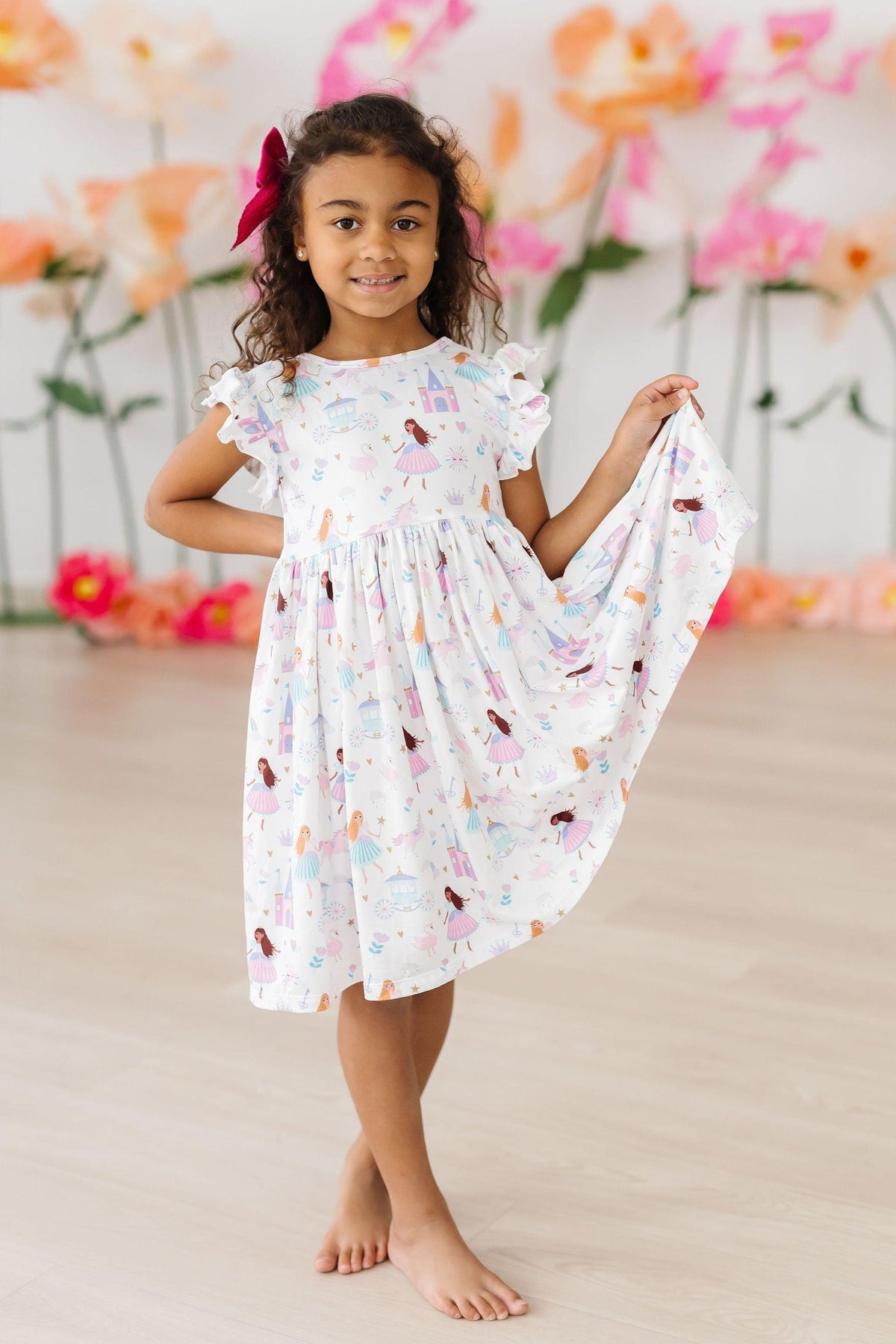 Fairy Princess Flutter Sleeve Twirl Dress - Image 4