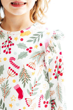 Holly Jolly Christmas L/S Ruffle Tee - Image 2