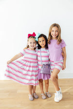 Pastel Stripes S/S Pocket Twirl Dress - Image 2